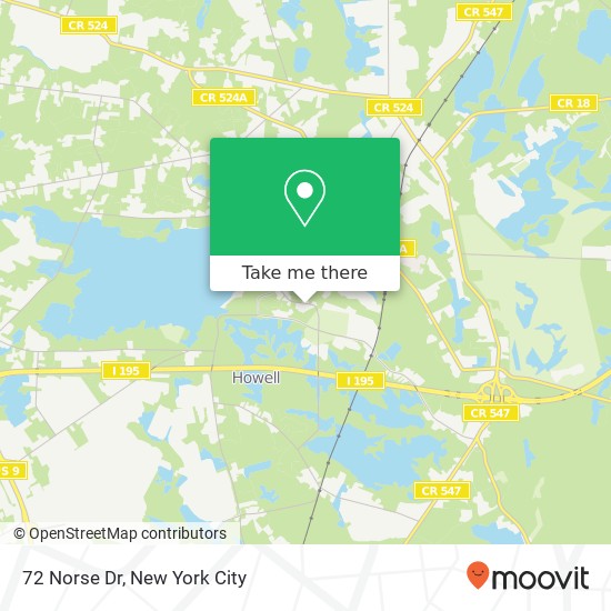 Mapa de 72 Norse Dr, Howell, NJ 07731