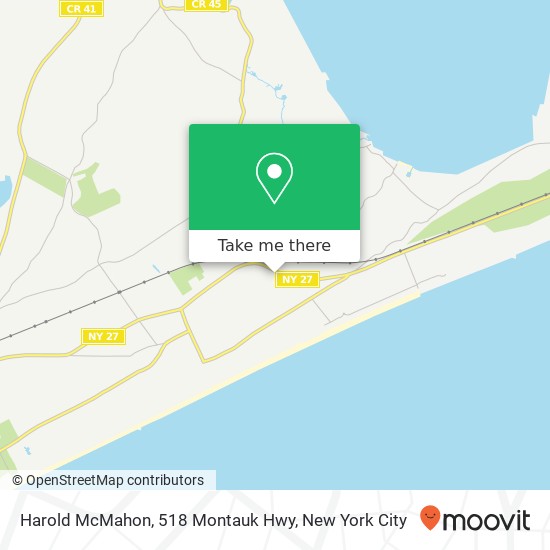 Mapa de Harold McMahon, 518 Montauk Hwy