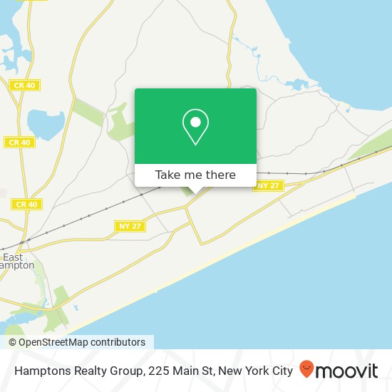 Mapa de Hamptons Realty Group, 225 Main St