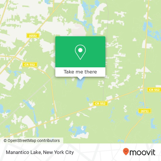 Manantico Lake map