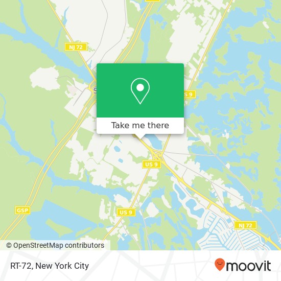 Mapa de RT-72, Manahawkin, NJ 08050