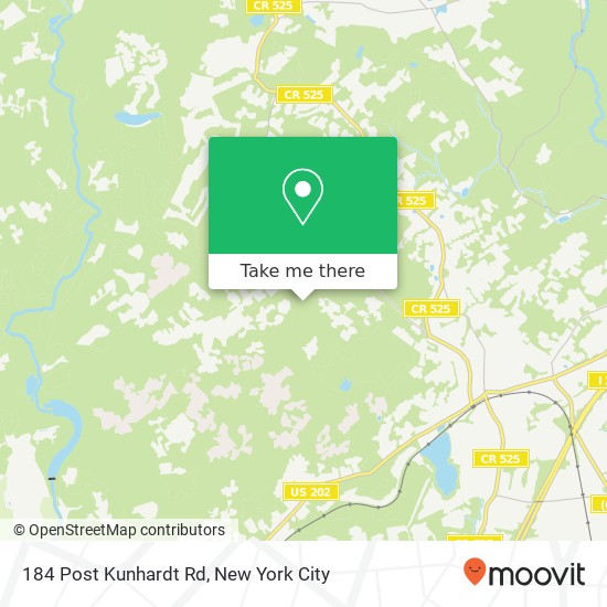 Mapa de 184 Post Kunhardt Rd, Bernardsville, NJ 07924