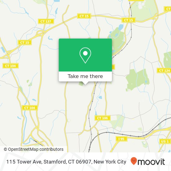 115 Tower Ave, Stamford, CT 06907 map