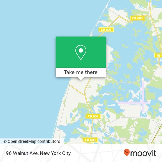Mapa de 96 Walnut Ave, Villas, NJ 08251