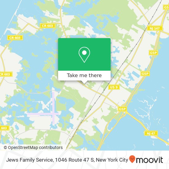 Mapa de Jews Family Service, 1046 Route 47 S