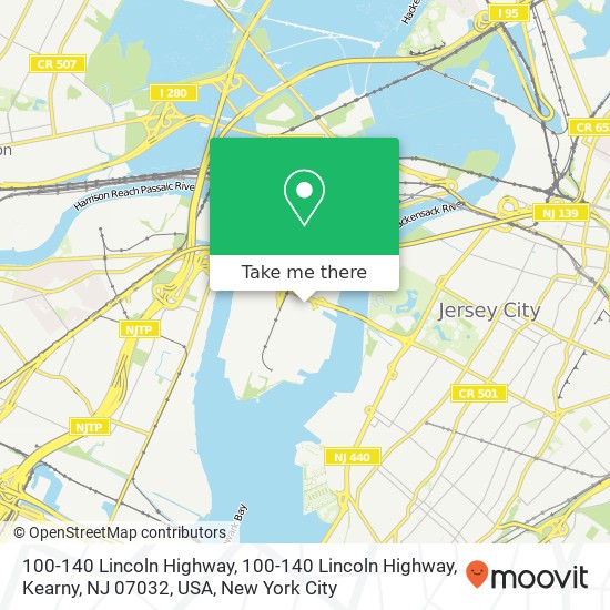 Mapa de 100-140 Lincoln Highway, 100-140 Lincoln Highway, Kearny, NJ 07032, USA