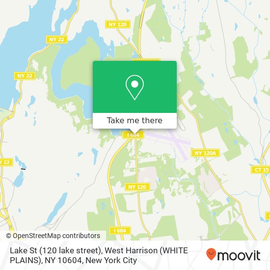 Mapa de Lake St (120 lake street), West Harrison (WHITE PLAINS), NY 10604