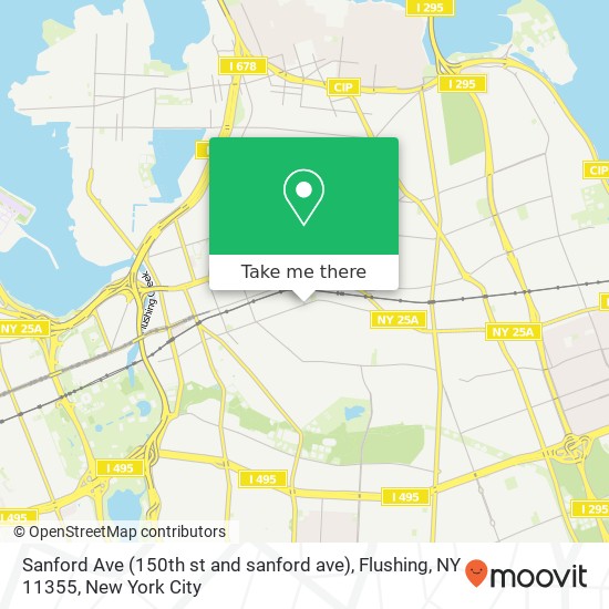Sanford Ave (150th st and sanford ave), Flushing, NY 11355 map