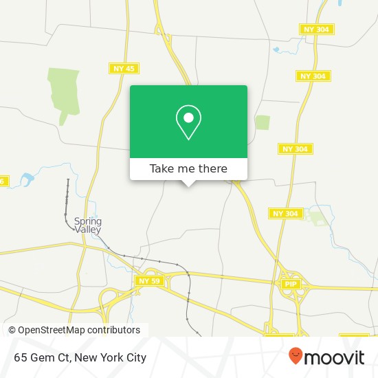Mapa de 65 Gem Ct, New City, NY 10956