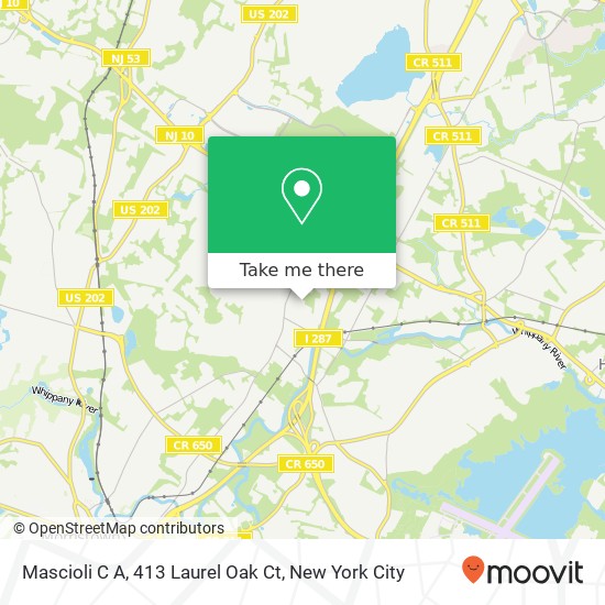 Mapa de Mascioli C A, 413 Laurel Oak Ct