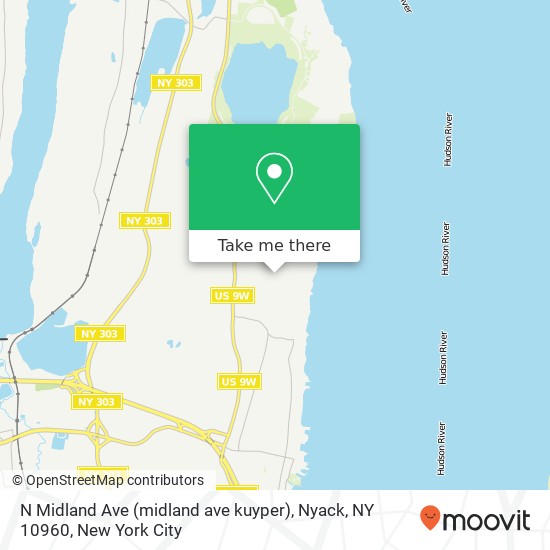 N Midland Ave (midland ave kuyper), Nyack, NY 10960 map