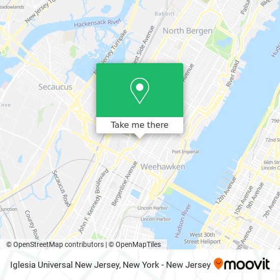 Iglesia Universal New Jersey map