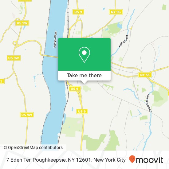 Mapa de 7 Eden Ter, Poughkeepsie, NY 12601