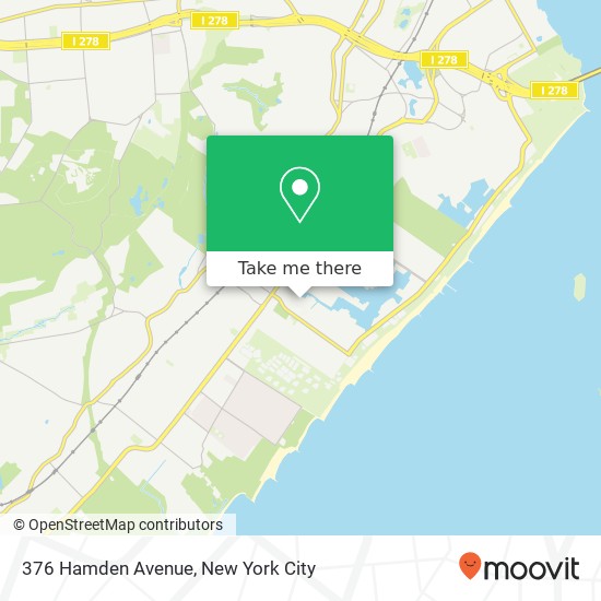 Mapa de 376 Hamden Avenue, 376 Hamden Ave, Staten Island, NY 10306, USA