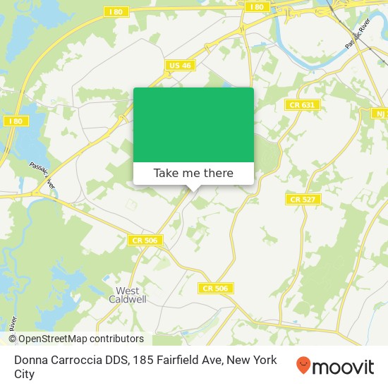 Mapa de Donna Carroccia DDS, 185 Fairfield Ave