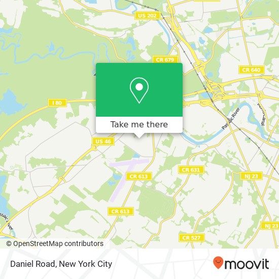 Mapa de Daniel Road, Daniel Rd, Fairfield, NJ 07004, USA