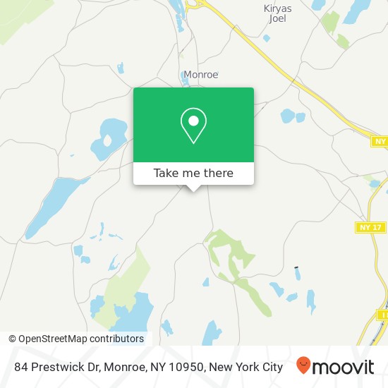 84 Prestwick Dr, Monroe, NY 10950 map