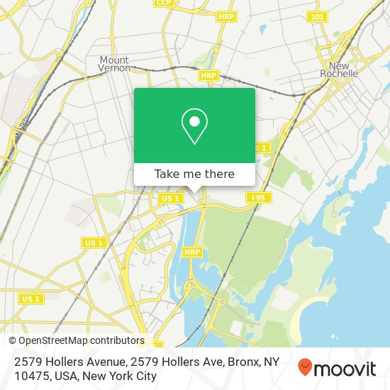 Mapa de 2579 Hollers Avenue, 2579 Hollers Ave, Bronx, NY 10475, USA