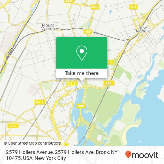2579 Hollers Avenue, 2579 Hollers Ave, Bronx, NY 10475, USA map