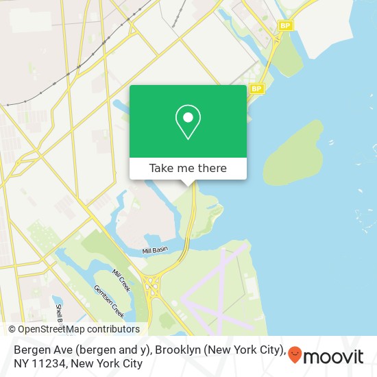 Mapa de Bergen Ave (bergen and y), Brooklyn (New York City), NY 11234