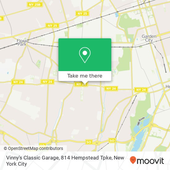 Vinny's Classic Garage, 814 Hempstead Tpke map