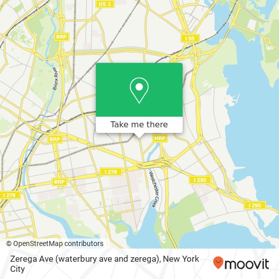Zerega Ave (waterbury ave and zerega), Bronx, NY 10462 map