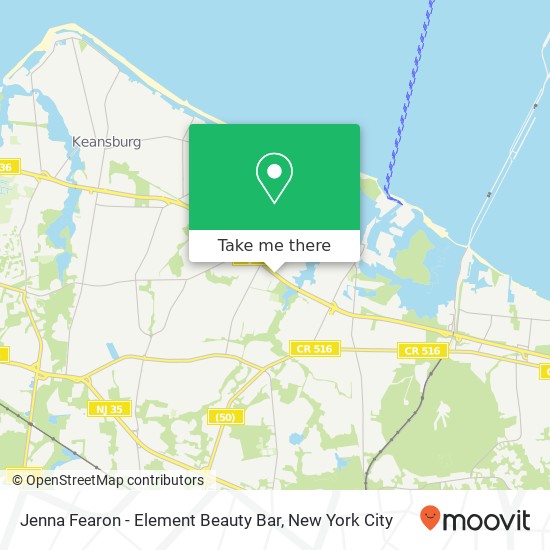 Mapa de Jenna Fearon - Element Beauty Bar, 438 State Route 36