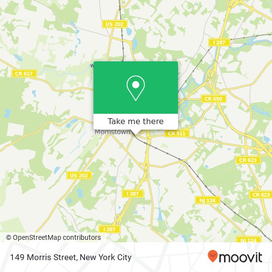 149 Morris Street, 149 Morris St, Morristown, NJ 07960, USA map