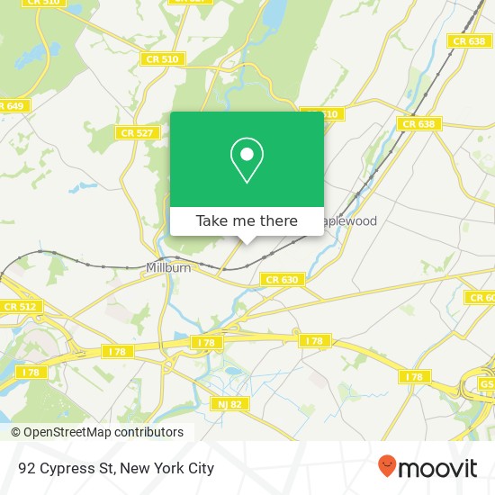 92 Cypress St, Millburn, NJ 07041 map