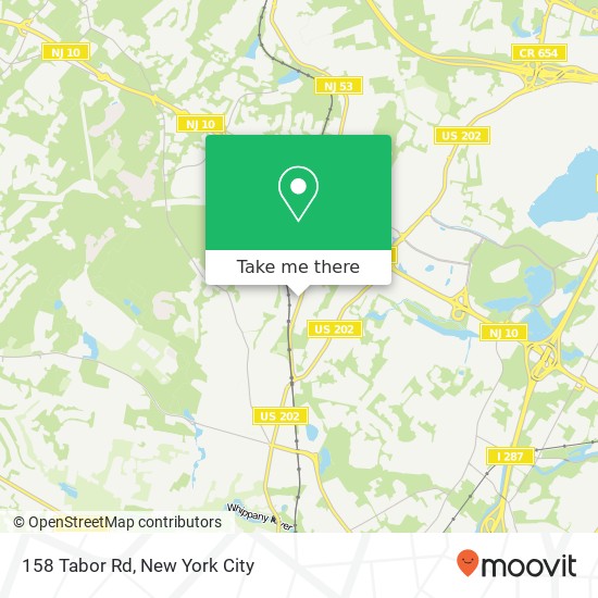 Mapa de 158 Tabor Rd, Morris Plains, NJ 07950
