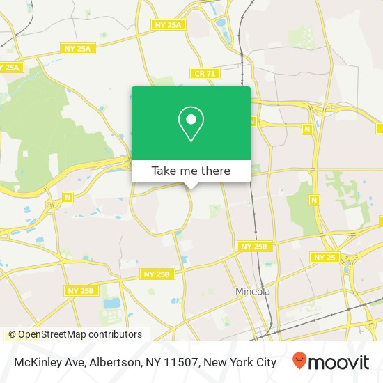 McKinley Ave, Albertson, NY 11507 map