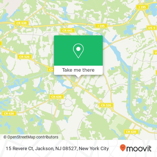 Mapa de 15 Revere Ct, Jackson, NJ 08527