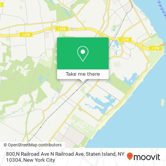 Mapa de 800,N Railroad Ave N Railroad Ave, Staten Island, NY 10304