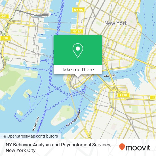 Mapa de NY Behavior Analysis and Psychological Services, 40 Exchange Pl