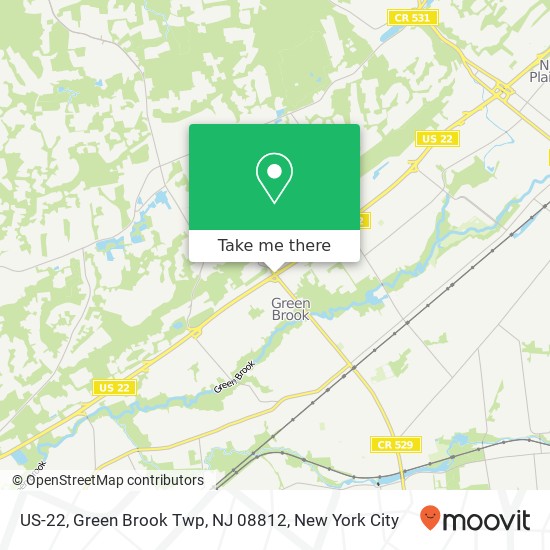 Mapa de US-22, Green Brook Twp, NJ 08812