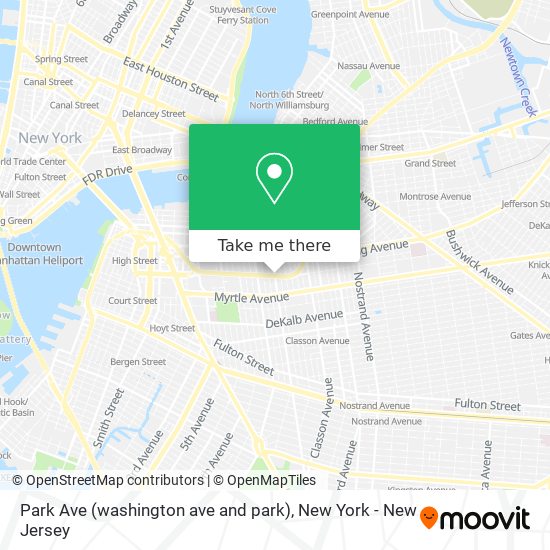 Park Ave (washington ave and park) map