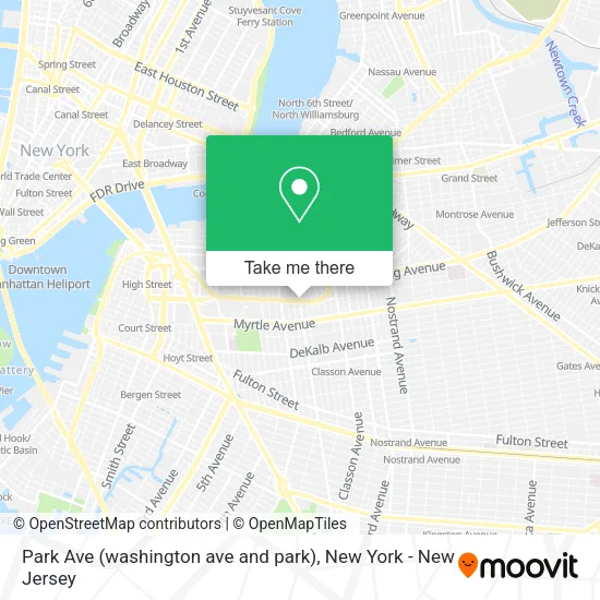 Park Ave (washington ave and park) map