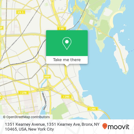 Mapa de 1351 Kearney Avenue, 1351 Kearney Ave, Bronx, NY 10465, USA