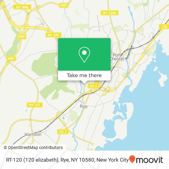 Mapa de RT-120 (120 elizabeth), Rye, NY 10580