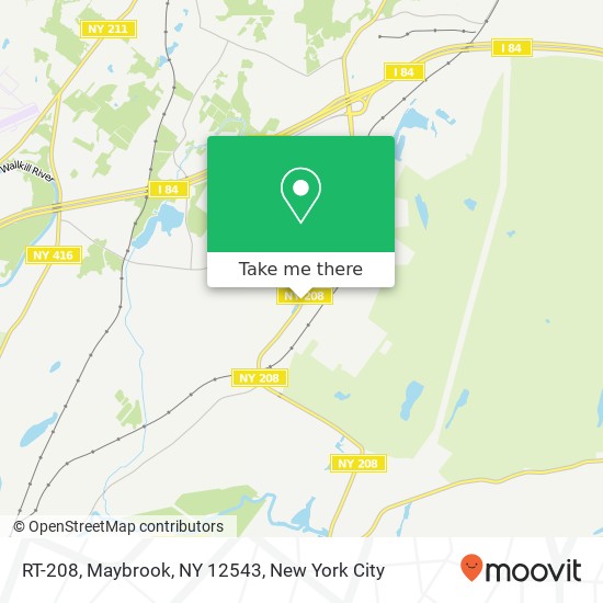 Mapa de RT-208, Maybrook, NY 12543