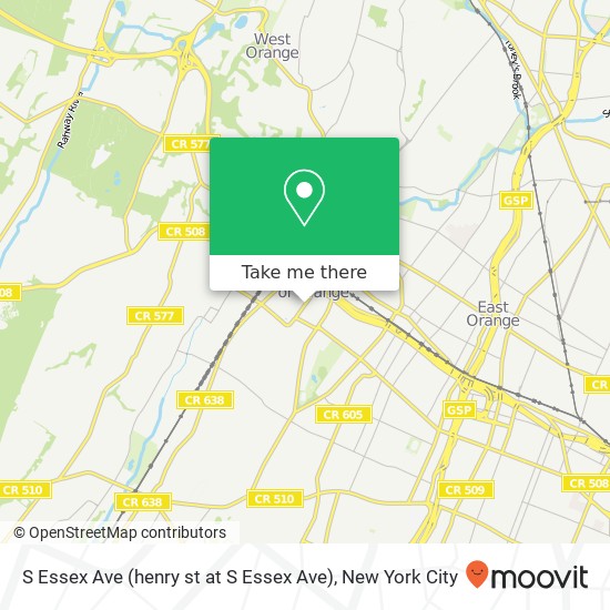 Mapa de S Essex Ave (henry st at S Essex Ave), Orange, NJ 07050