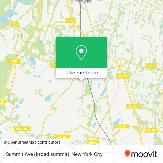 Mapa de Summit Ave (broad summit), Ramsey, NJ 07446