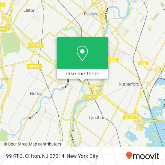 Mapa de 99 RT-3, Clifton, NJ 07014