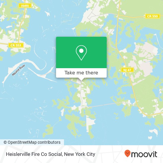 Mapa de Heislerville Fire Co Social