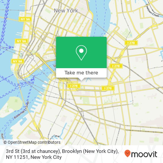 3rd St (3rd st chauncey), Brooklyn (New York City), NY 11251 map