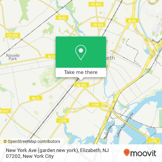 New York Ave (garden new york), Elizabeth, NJ 07202 map