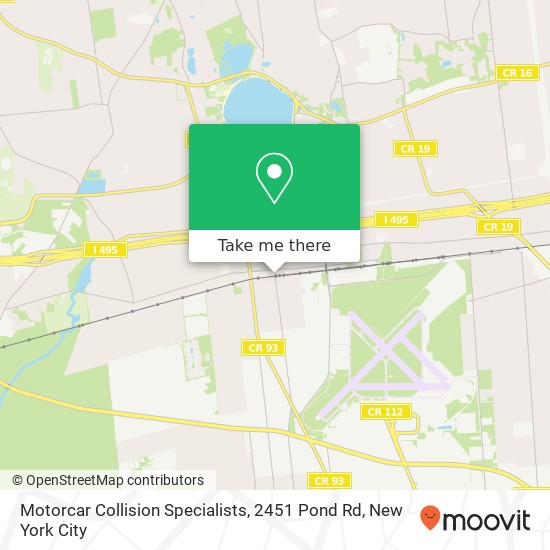 Motorcar Collision Specialists, 2451 Pond Rd map