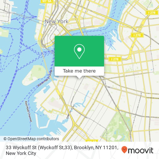 Mapa de 33 Wyckoff St (Wyckoff St,33), Brooklyn, NY 11201