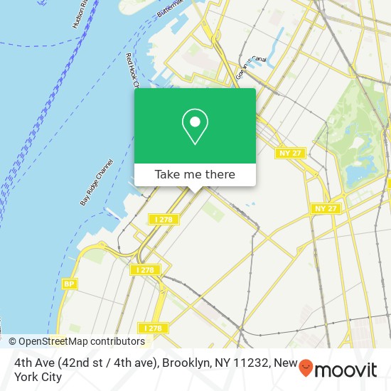 4th Ave (42nd st / 4th ave), Brooklyn, NY 11232 map