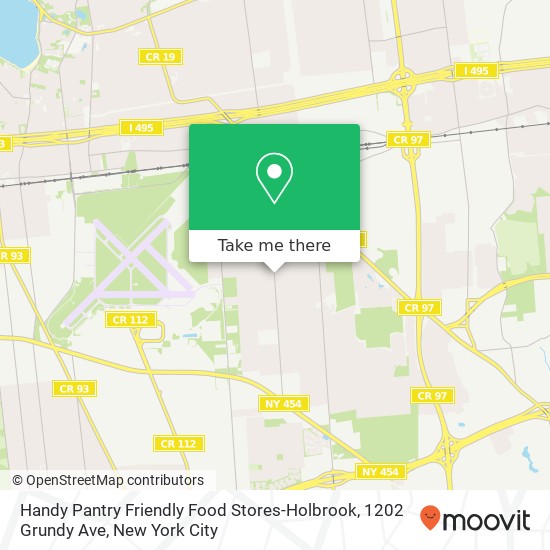 Mapa de Handy Pantry Friendly Food Stores-Holbrook, 1202 Grundy Ave